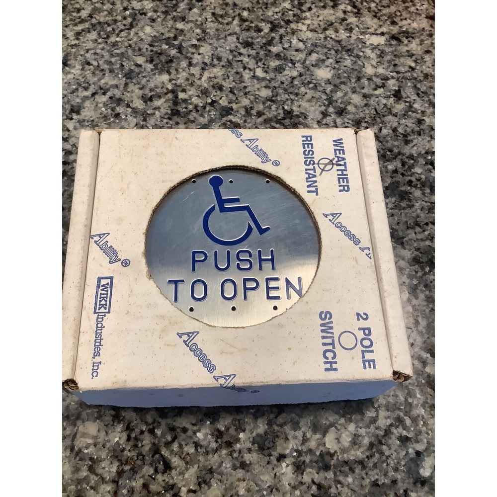 Square Handicap Push Plate 6 inch